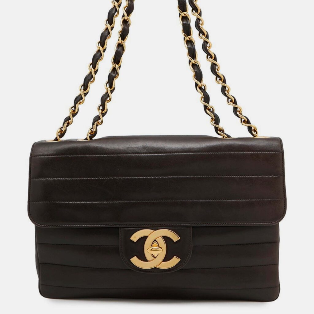 Chanel Mademoiselle Coco Mark Black Lambskin Chain Shoulder Bag