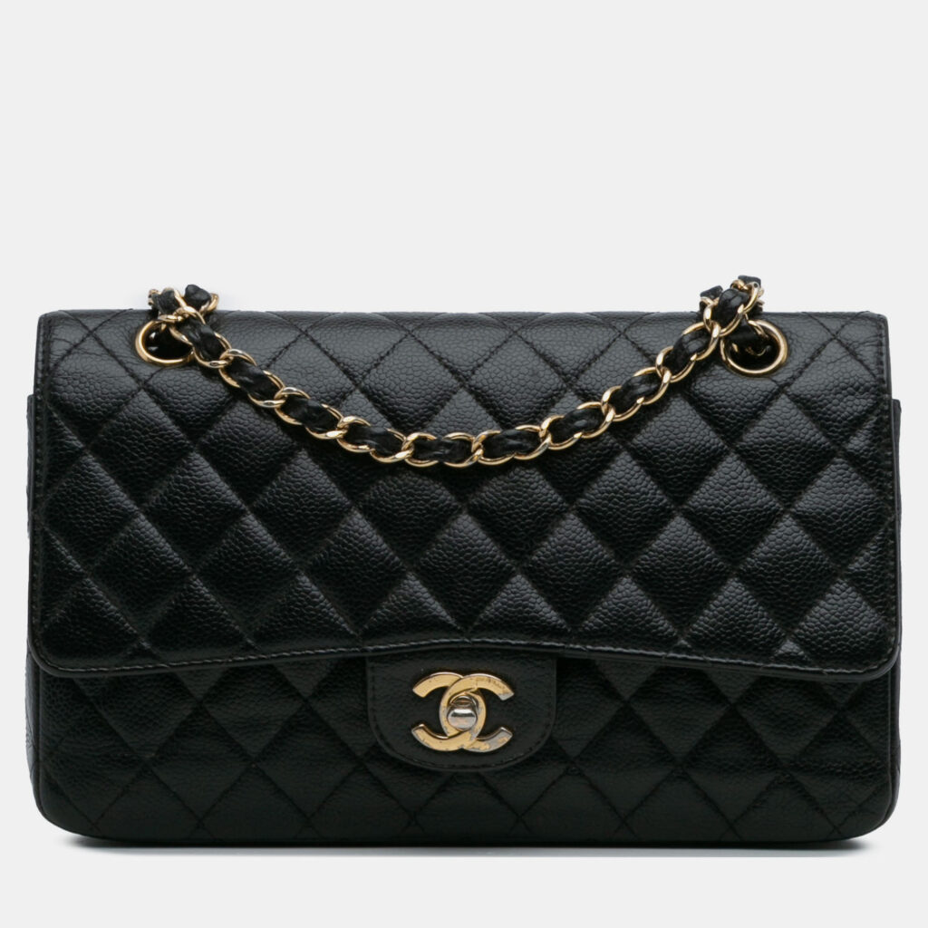 Chanel Black Medium Classic Caviar Double Flap
