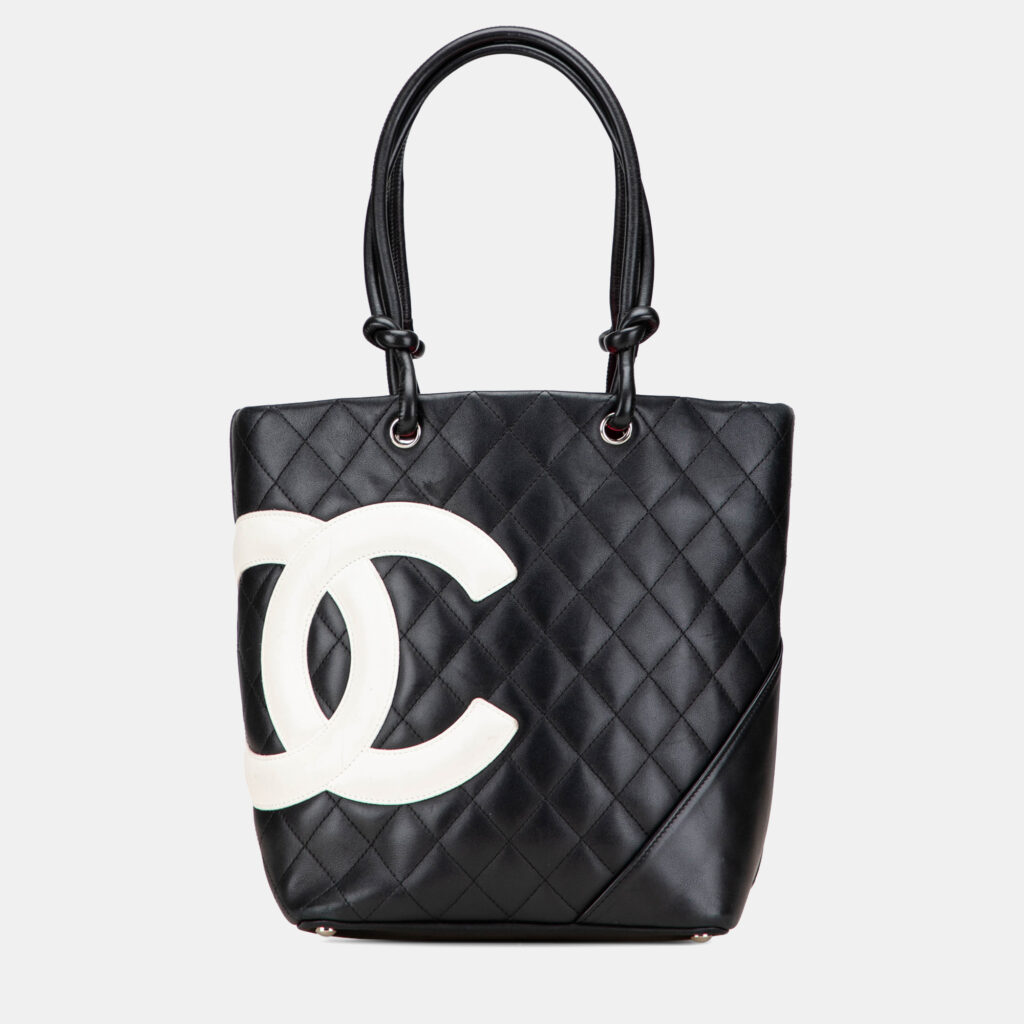 Chanel Black Medium Lambskin Cambon Ligne Tote Chanel Black Medium Lambskin Cambon Ligne Tote