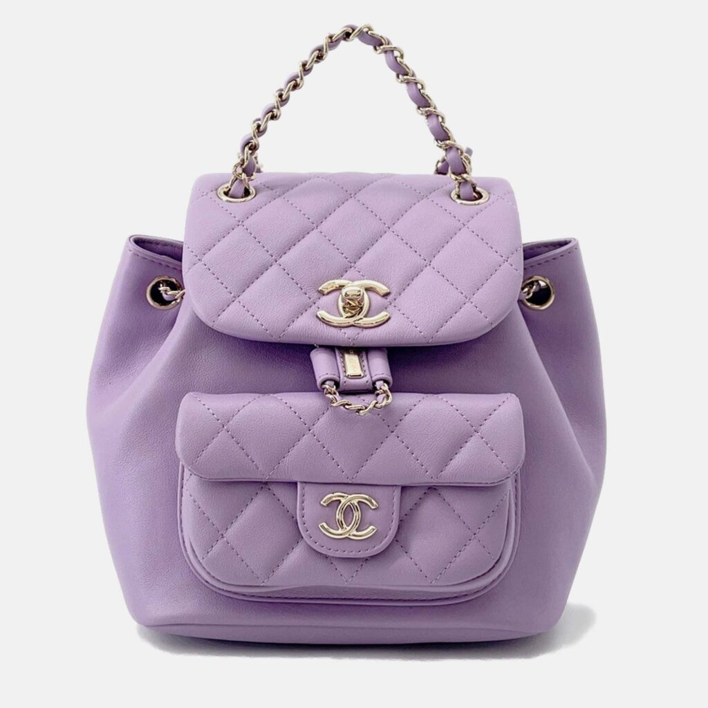 Chanel Matelasse Smallbackpack Lavender purple Calf Leather Chanel Matelasse Smallbackpack Lavender purple Calf Leather