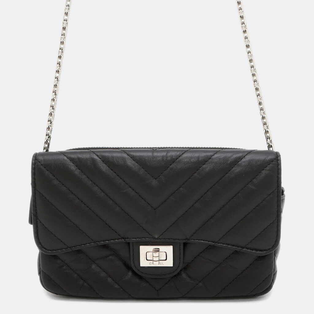 Chanel Chain Shoulder Bag Chevron V-Stitch 2.55 Mademoiselle Pochette
