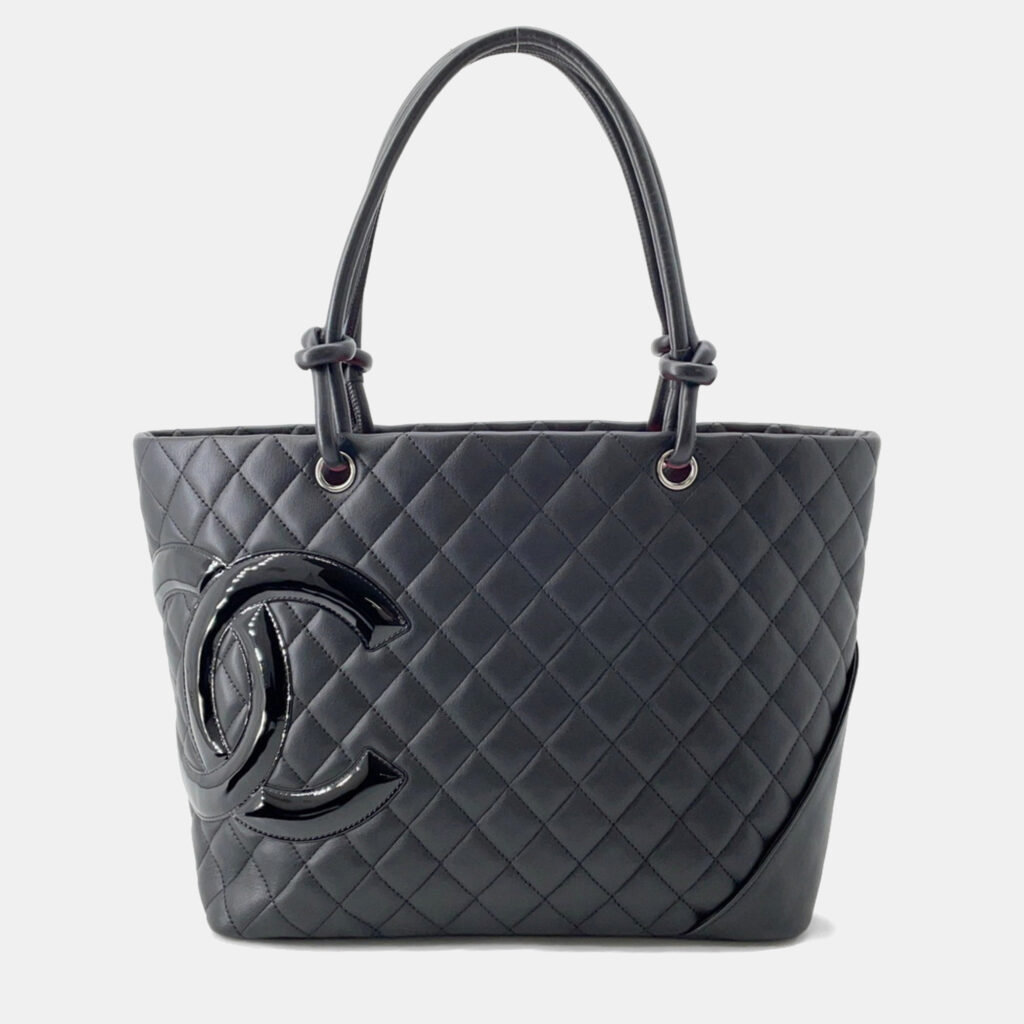 Chanel Tote Bag Cambon Line Large Coco Mark Leather Black Chanel Tote Bag Cambon Line Large Coco Mark Leather Black