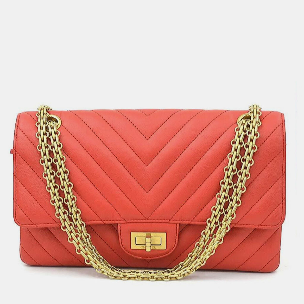 Chanel 2.55 Red Leather Shoulder Bag