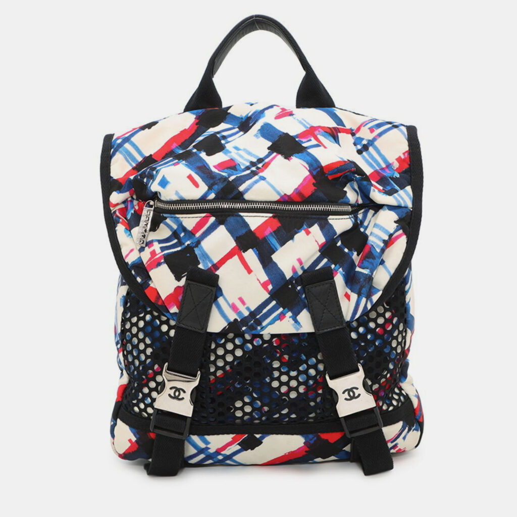 Chanel Airline Multicolor Nylon Coco Mark Backpack Chanel Airline Multicolor Nylon Coco Mark Backpack