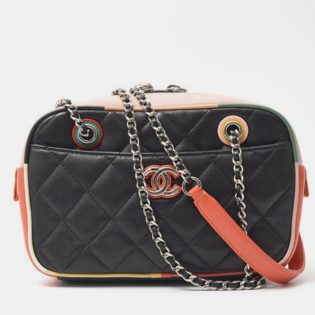 Chanel Matelasse Chain Shoulder Bag No. 23 Lambskin Black X Multicolor