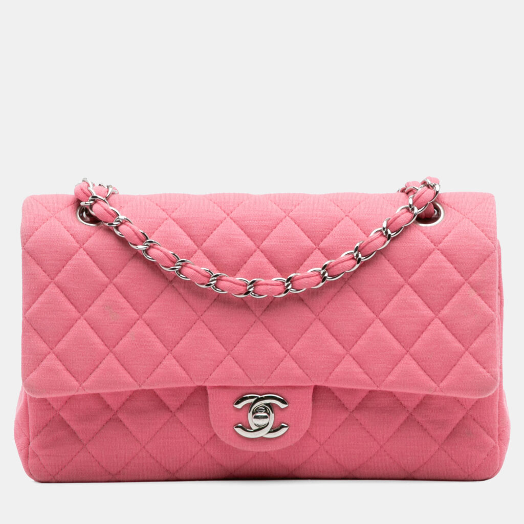 Chanel Classic Double Flap Medium Jersey Shoulder Bag Chanel Classic Double Flap Medium Jersey Shoulder Bag