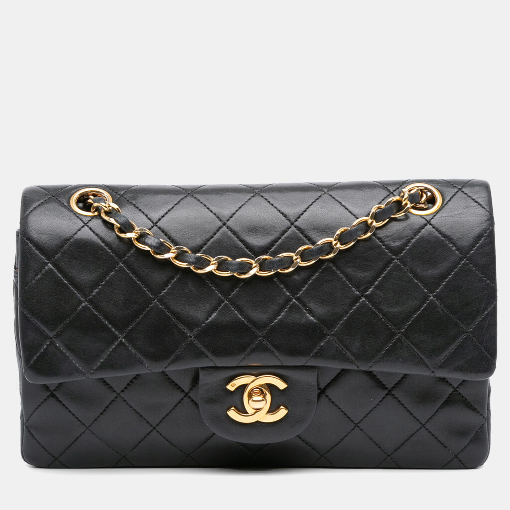 luxury-women-chanel-used-handbags-p1230236-001-1.jpg Chanel Classic Small Lambskin Leather Double Flap Bag