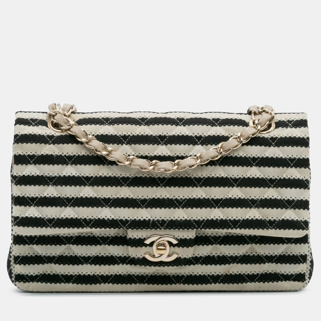 Chanel Black Medium Classic Jersey Coco Sailor Double Flap Chanel Black Medium Classic Jersey Coco Sailor Double Flap