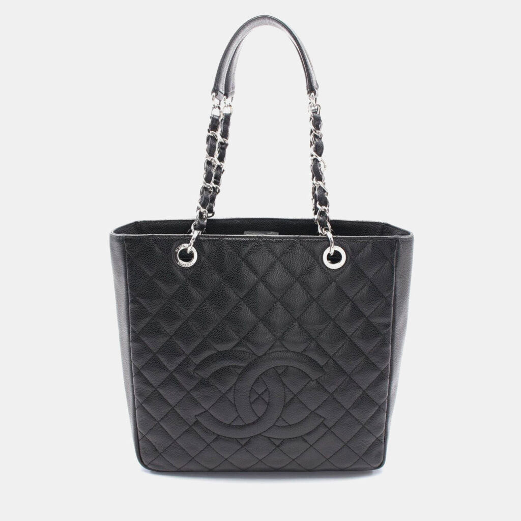 Chanel Matelasse Black Leather Chain Shoulder Bag Chanel Matelasse Black Leather Chain Shoulder Bag