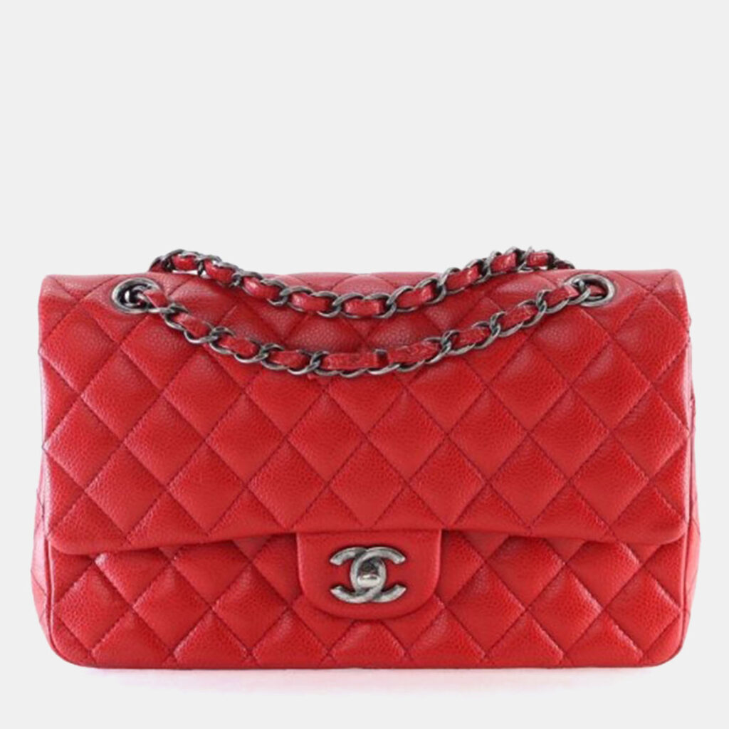 Chanel Medium Red Caviar Classic Double Flap Bag Chanel Medium Red Caviar Classic Double Flap Bag