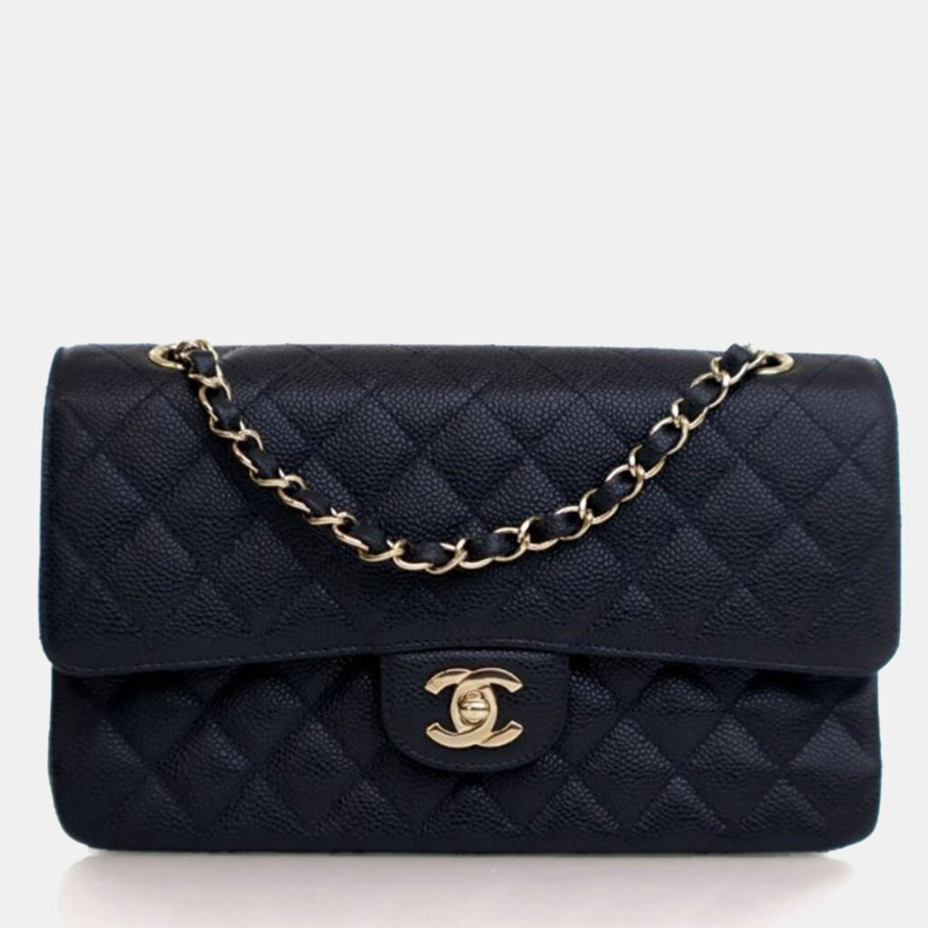 Chanel Vintage Medium Caviar Classic Double Flap Bag