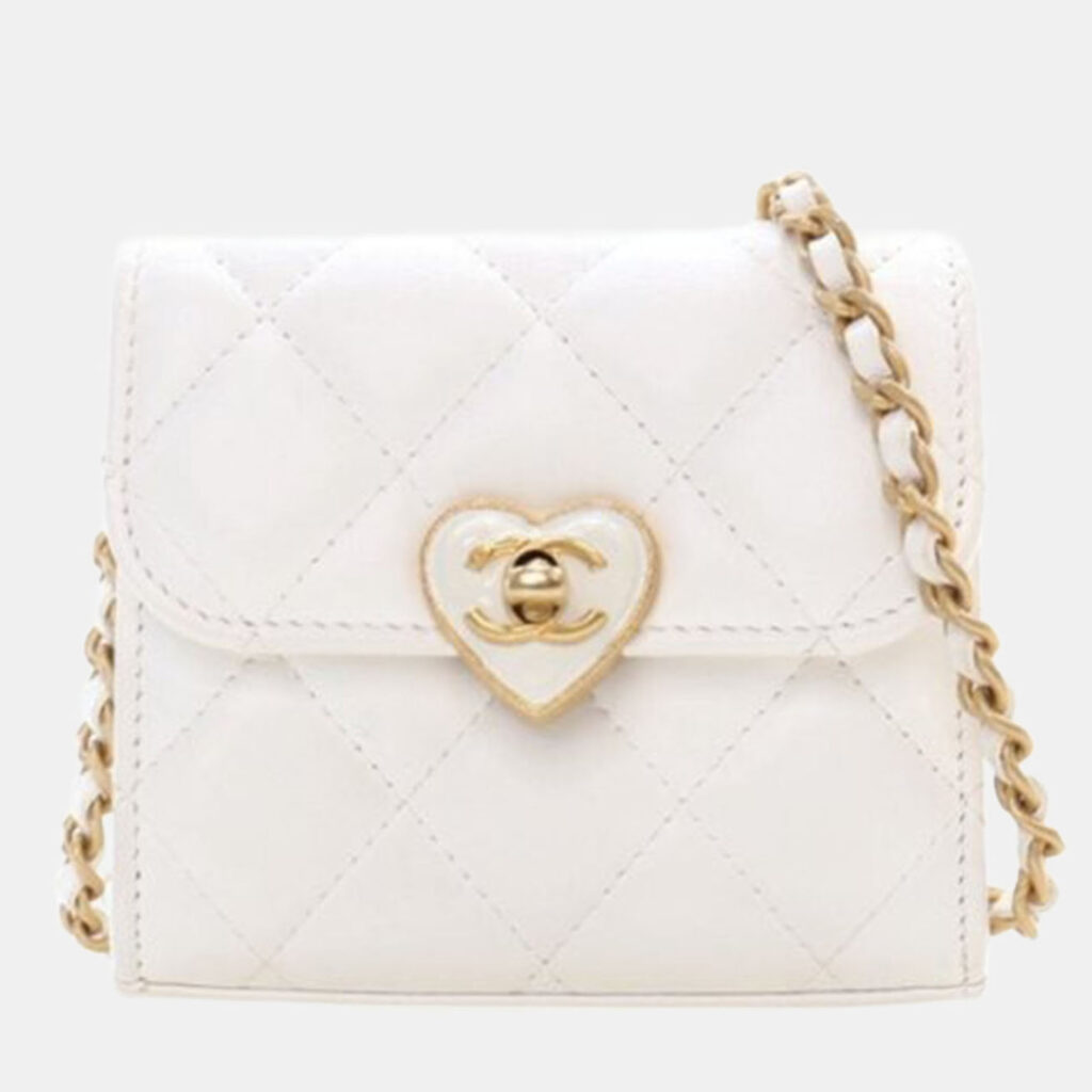 Chanel Mini Lambskin CC Enamel Heart Crossbody Bag Chanel Mini Lambskin CC Enamel Heart Crossbody Bag