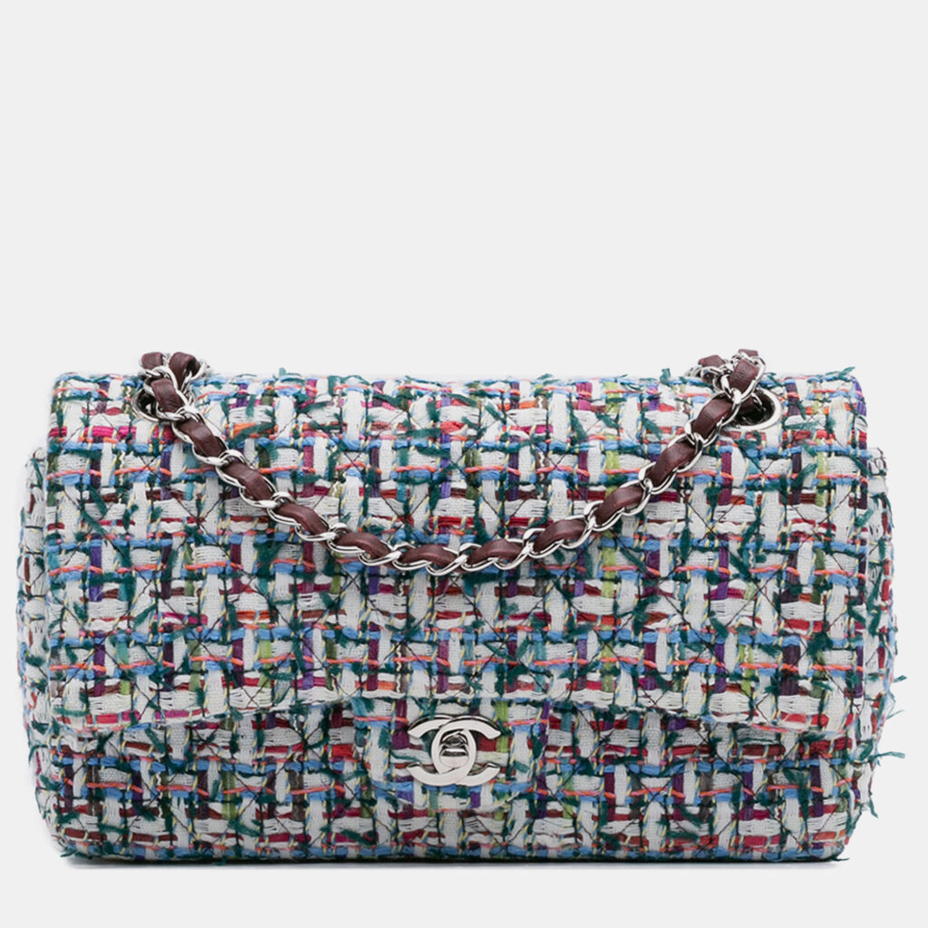 Chanel Classic Double Flap Medium Tweed Shoulder Bag