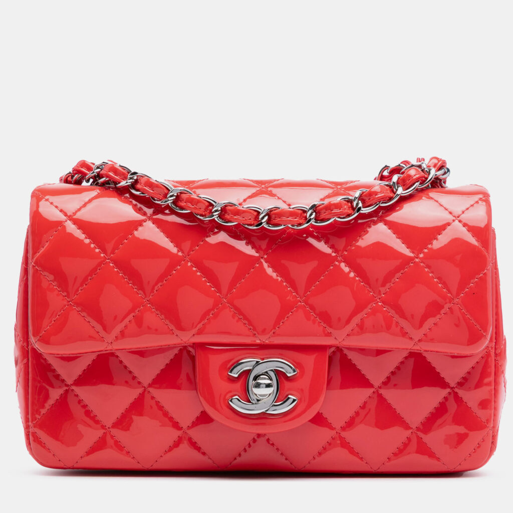 Chanel Classic Rectangular Mini Patent Leather Single Flap Shoulder Bag Chanel Classic Rectangular Mini Patent Leather Single Flap Shoulder Bag