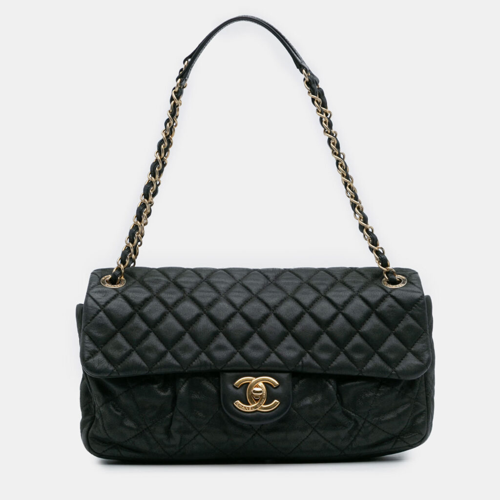 Chanel Black Quilted Calfskin Chic Quilt Flap