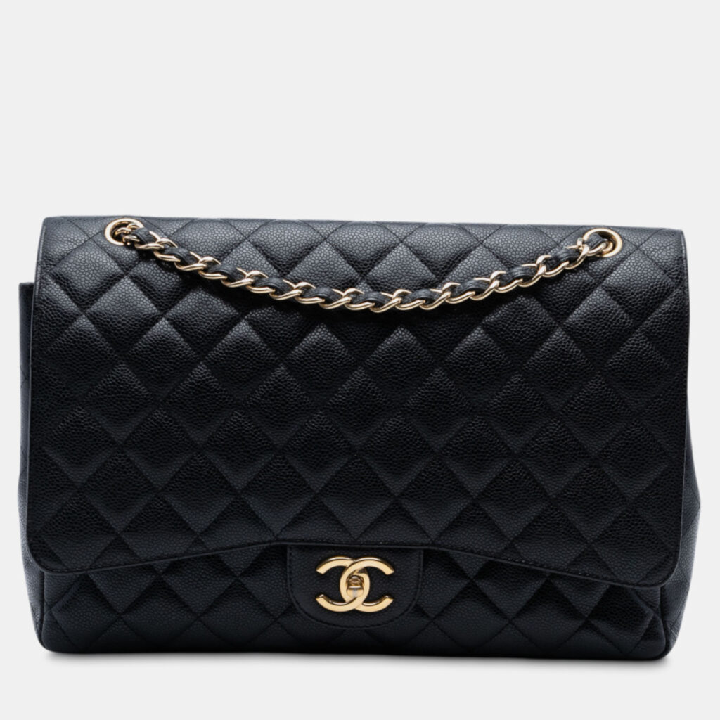 Chanel Black Maxi Classic Caviar Double Flap Chanel Black Maxi Classic Caviar Double Flap