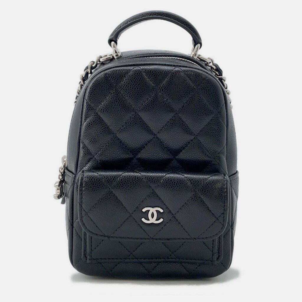 Chanel Matelasse Timeless Classics Black Caviar Leather Backpack Chanel Matelasse Timeless Classics Black Caviar Leather Backpack