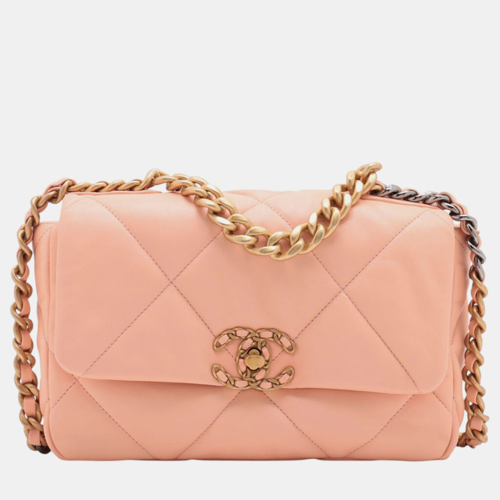 Chanel Pink Medium Lambskin 19 Flap