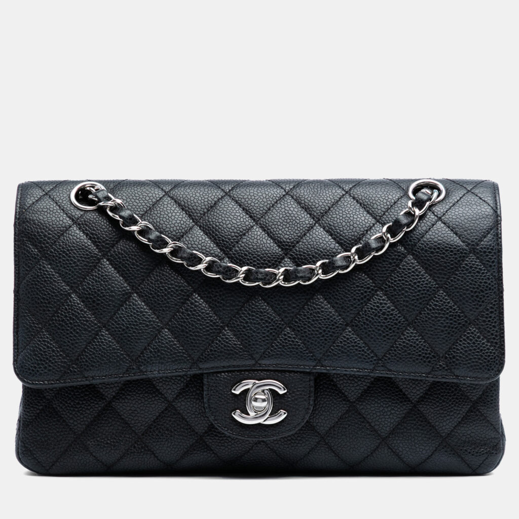 Chanel Black Medium Classic Caviar Double Flap