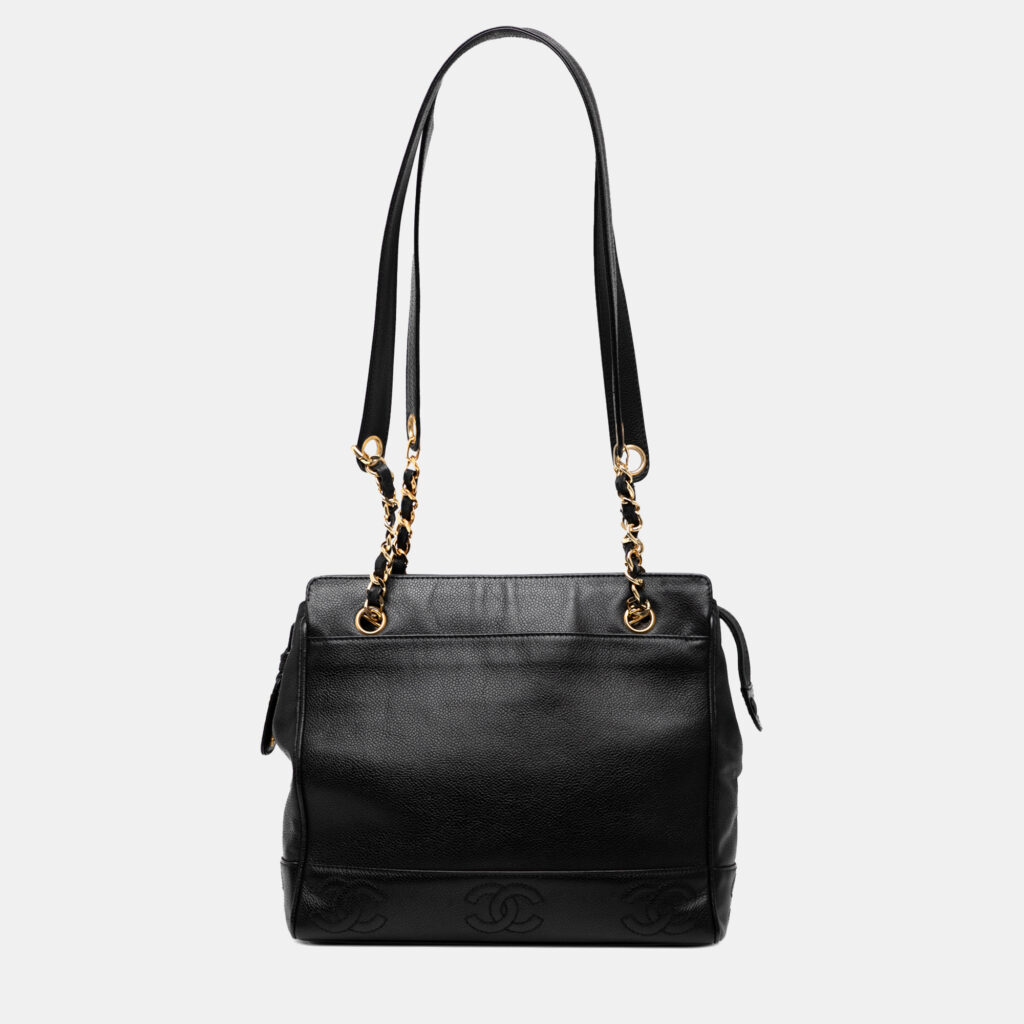 Chanel Black Triple CC Caviar Shoulder Bag