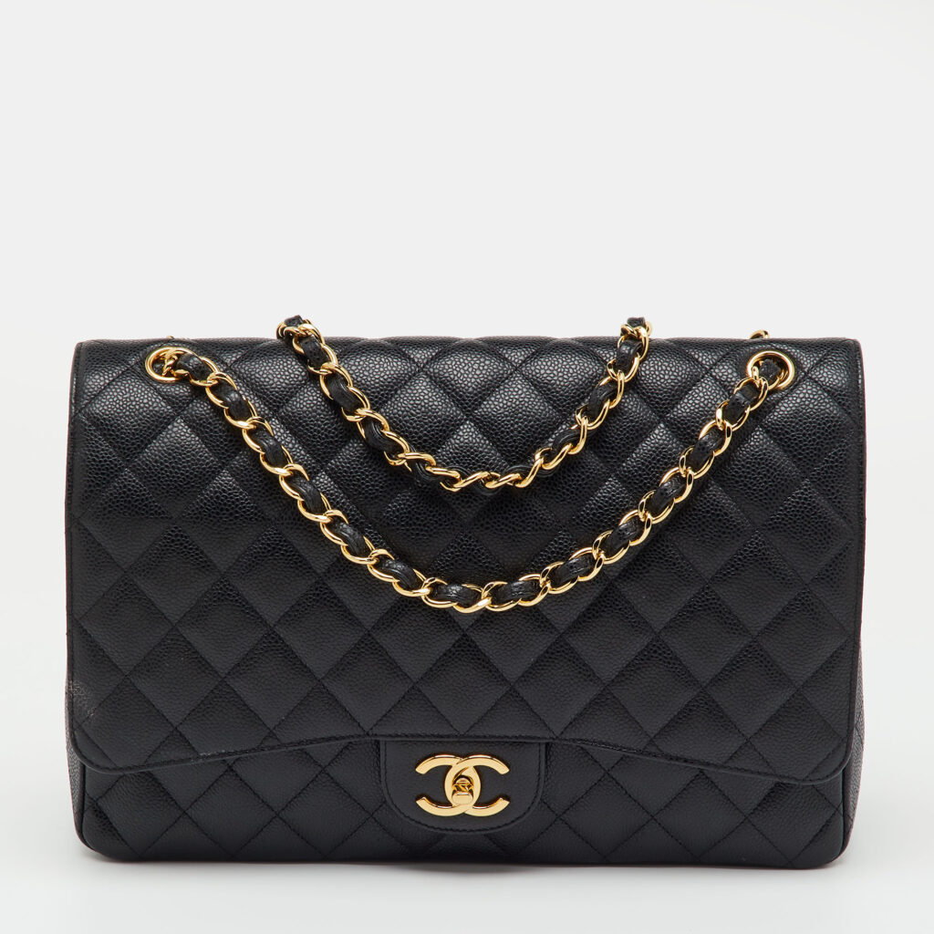 Chanel Black Quilted Leather Maxi Classic Double Flap Bag Chanel Black Quilted Leather Maxi Classic Double Flap Bag