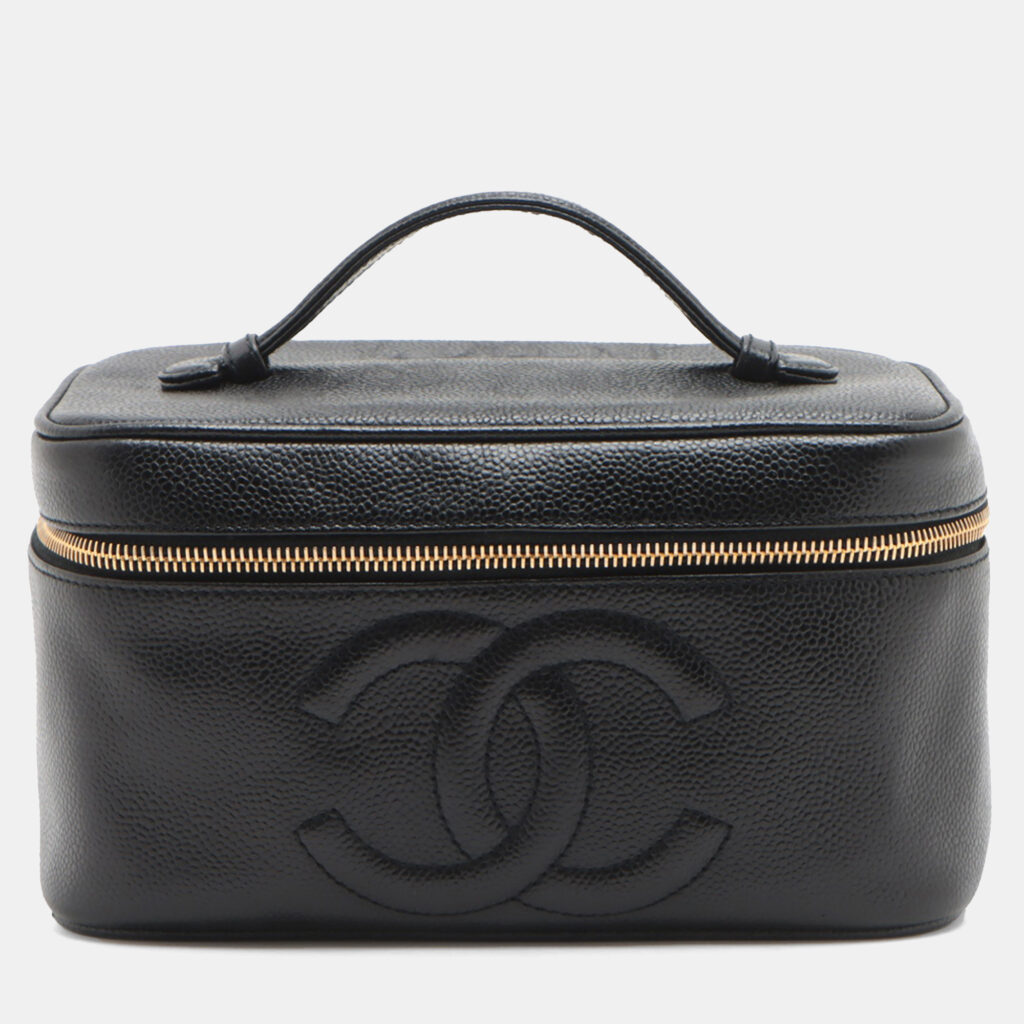 Chanel Black CC Caviar Vanity Case Chanel Black CC Caviar Vanity Case