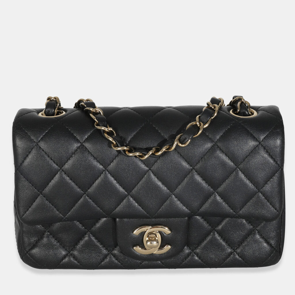 Chanel Black Quilted Lambskin Mini Rectangular Flap Bag Chanel Black Quilted Lambskin Mini Rectangular Flap Bag