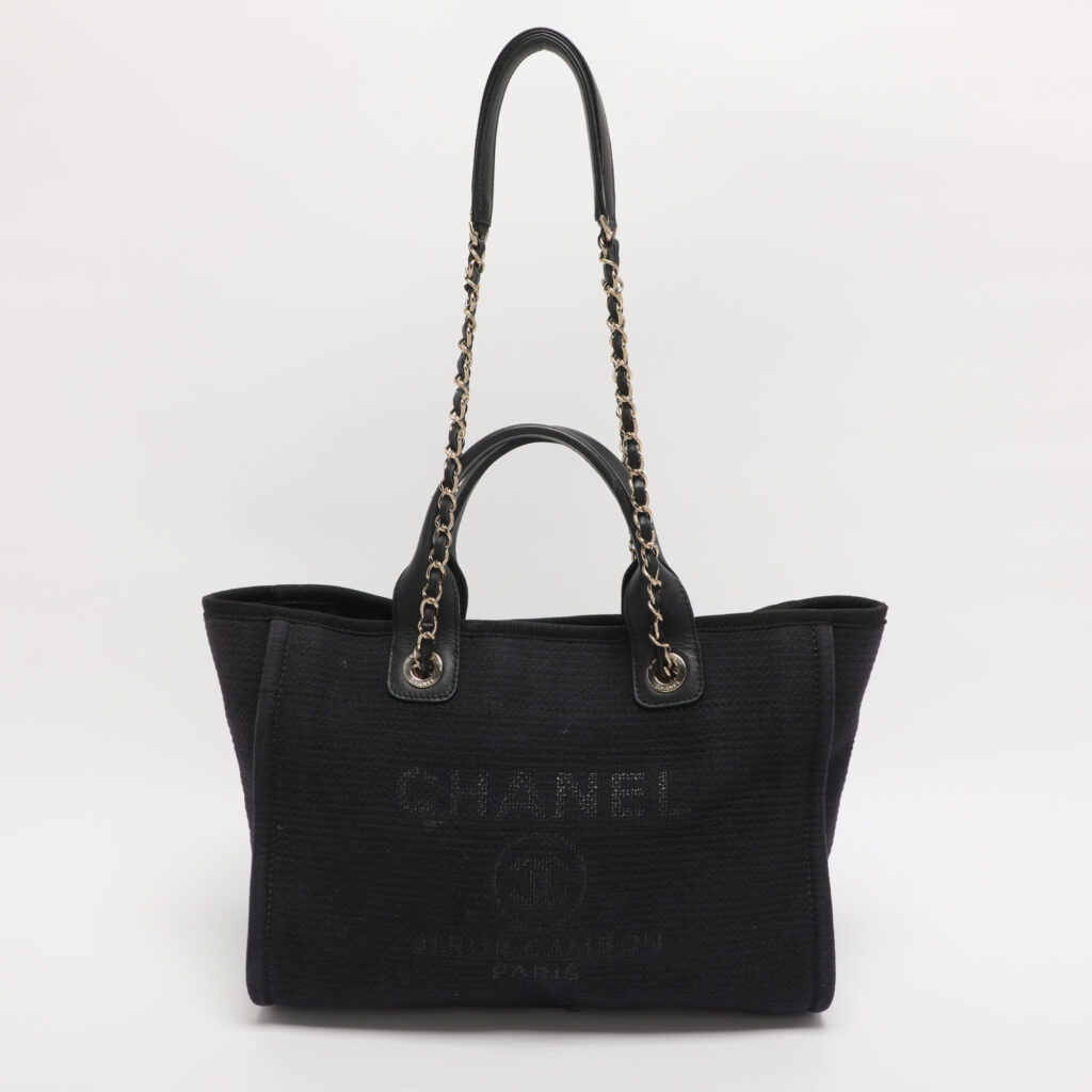 Chanel Indigo Canvas and Leather Small Deauville Shopper Tote