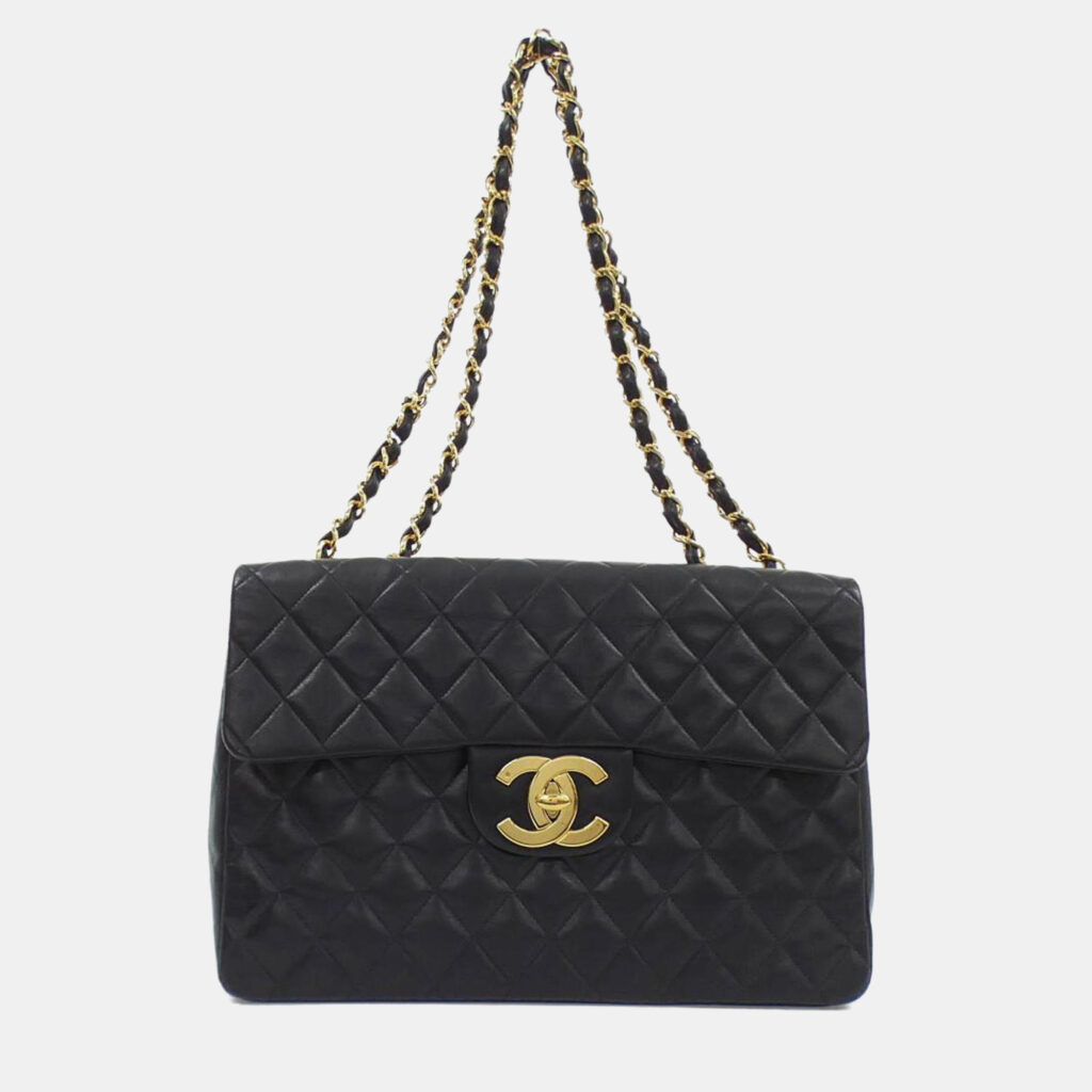 Chanel Black Lambskin Leather Shoulder Bag Chanel Black Lambskin Leather Shoulder Bag