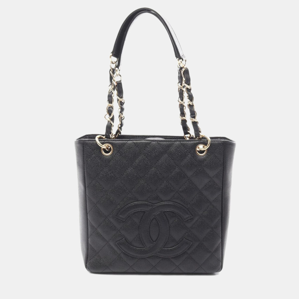 Chanel Matelasse Black Caviar Skin Grained Calf PST Tote