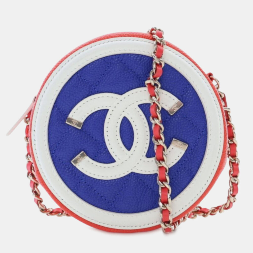 Chanel Tricolor Caviar CC Filigree Round Crossbody Chanel Tricolor Caviar CC Filigree Round Crossbody