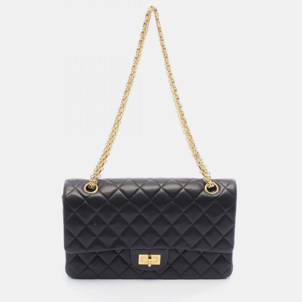 Chanel Reissue 2.55 Black Leather Shoulder Bag