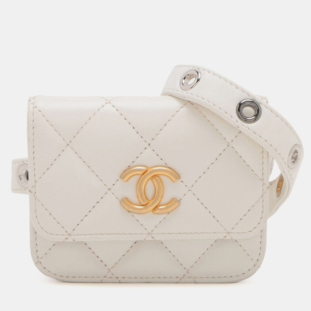 luxury-women-chanel-used-handbags-p1237647-001-1.jpg Chanel Punk Essentials Chain Flap Quilted Lambskin Leather Belt Bag