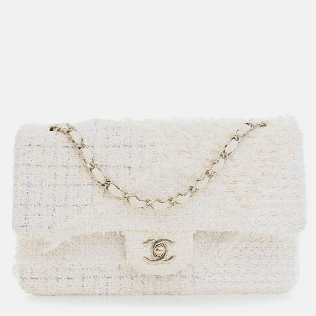 Chanel Classic Double Flap Medium Tweed Shoulder Bag