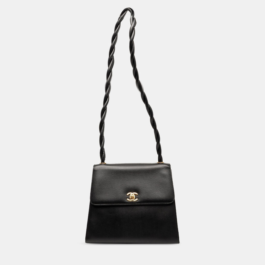 luxury-women-chanel-used-handbags-p1237763-006-1.jpg Chanel Twisted Strap Caviar Leather Shoulder Bag