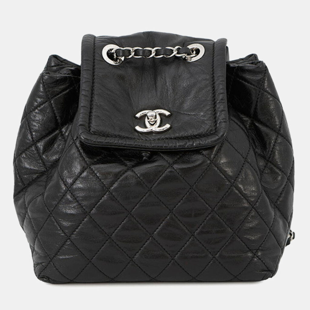 Chanel Matelasse Beijing Backpack Black Leather Chanel Matelasse Beijing Backpack Black Leather