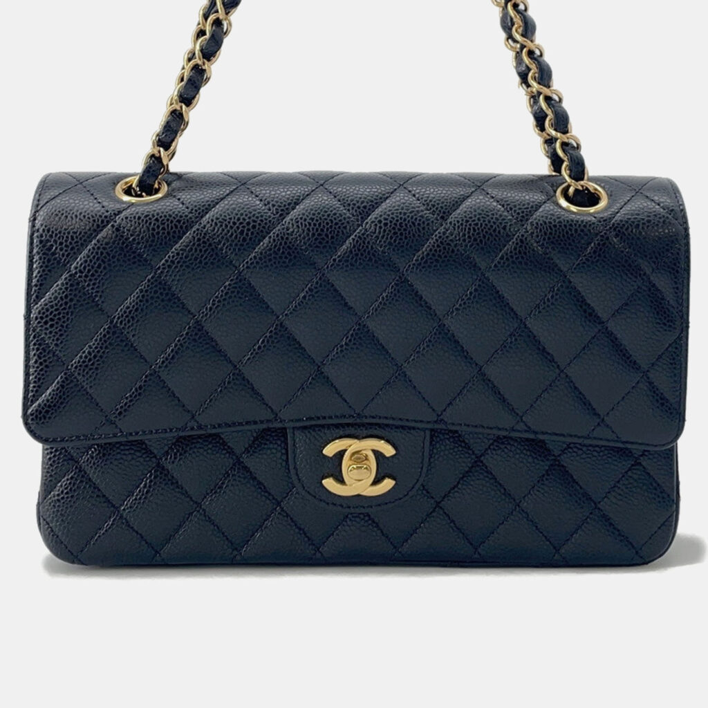 Chanel Matelasse Chain shoulder Black Caviar Leather Chanel Matelasse Chain shoulder Black Caviar Leather