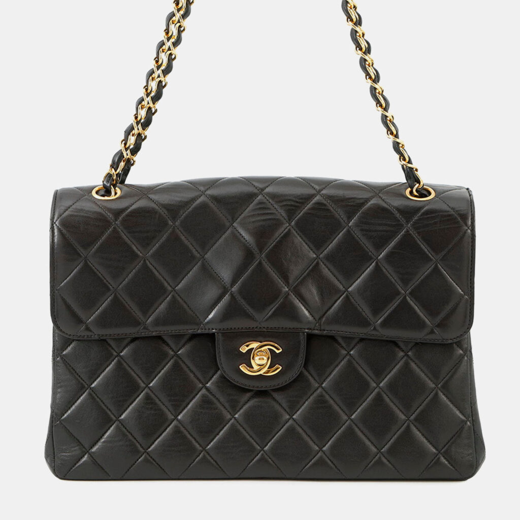 Chanel Matelasse Double Face Chain shoulder Black Lambskin Chanel Matelasse Double Face Chain shoulder Black Lambskin