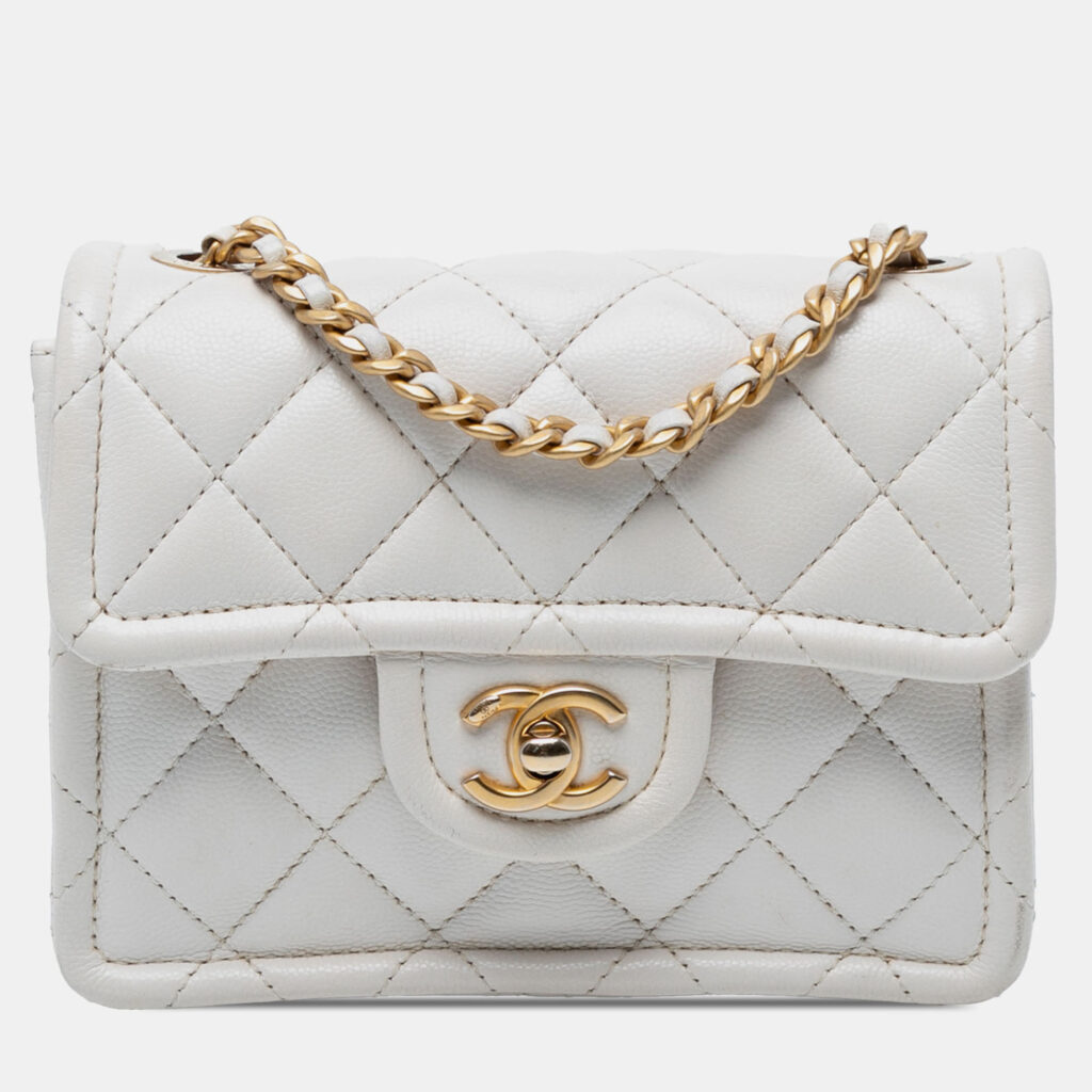 Chanel Quilted Classic Flap Mini Caviar Leather Shoulder Bag