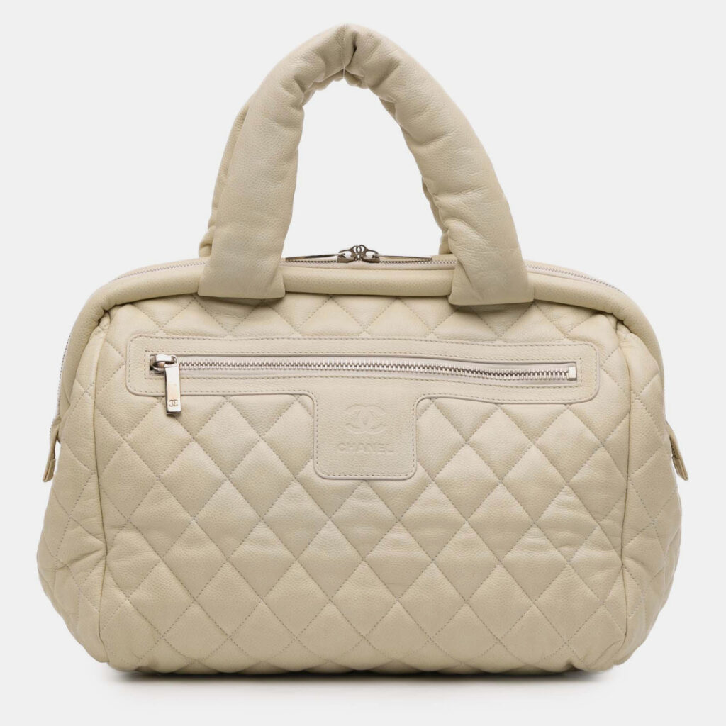 Chanel Coco Cocoon Quilted Caviar Grained Calfskin Leather Bowler Bag Chanel Coco Cocoon Quilted Caviar Grained Calfskin Leather Bowler Bag