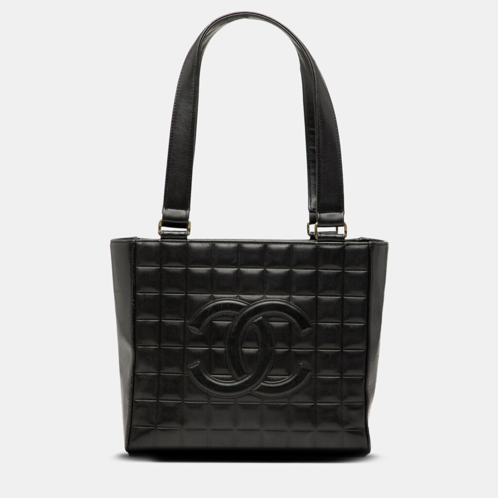 Chanel Choco Bar Lambskin Leather Tote Bag