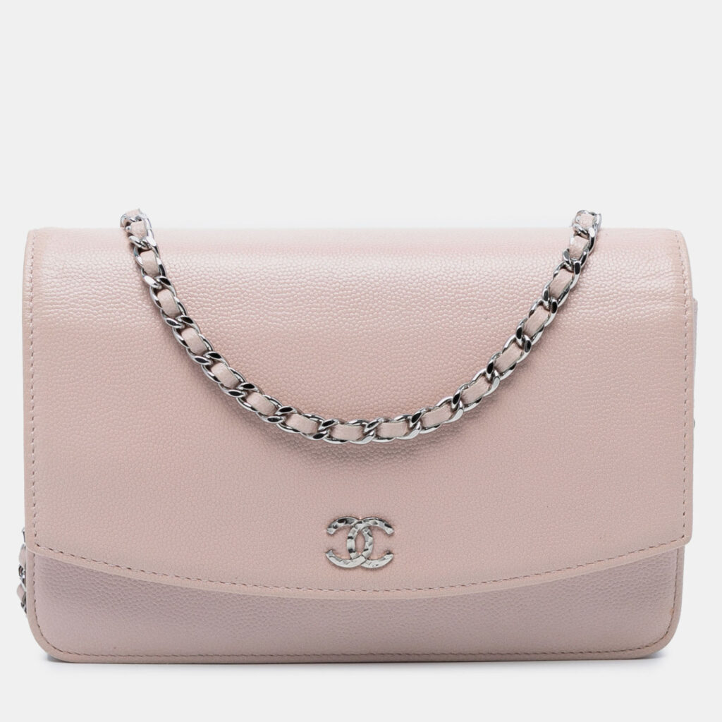 Chanel Sevruga Caviar Leather Wallet on Chain Bag Chanel Sevruga Caviar Leather Wallet on Chain Bag