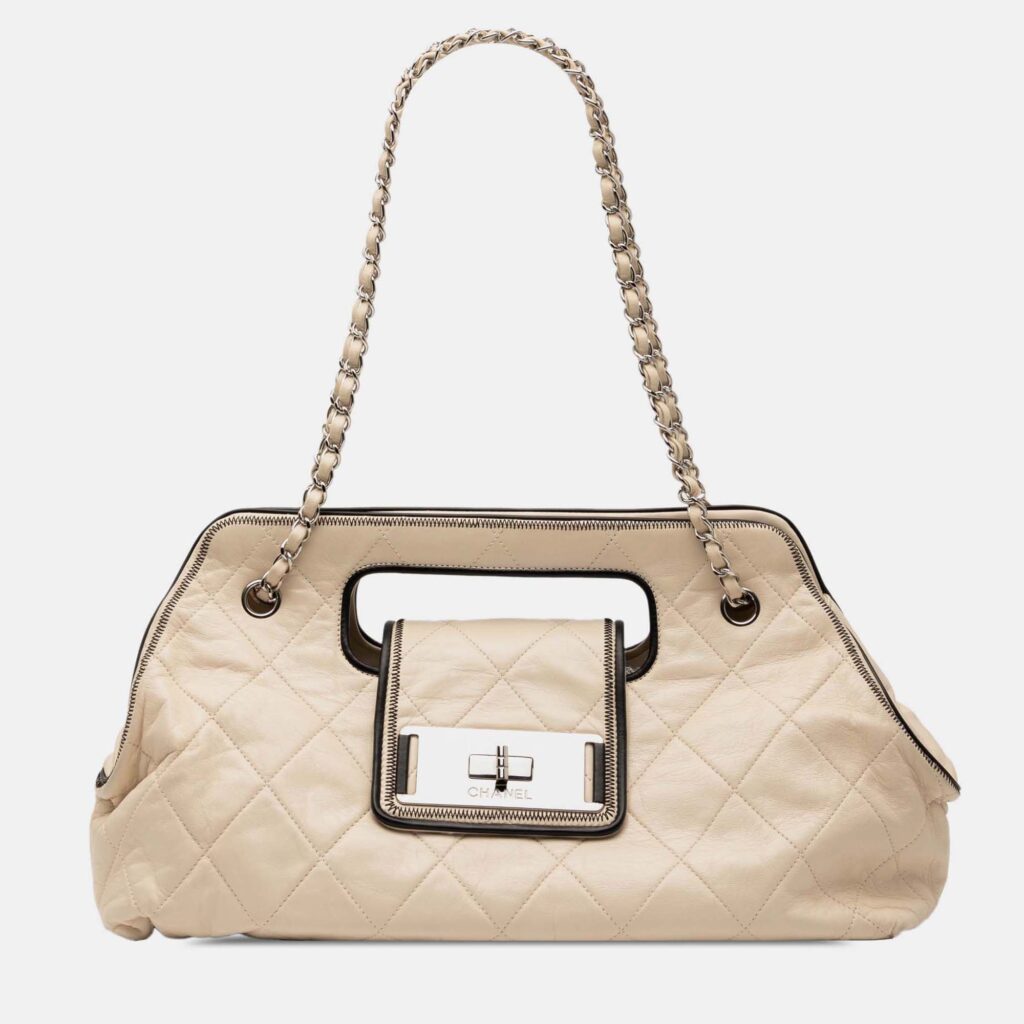 luxury-women-chanel-used-handbags-p1239860-001-1.jpg Chanel Brown Quilted Lambskin East West Mademoiselle Accordion Flap