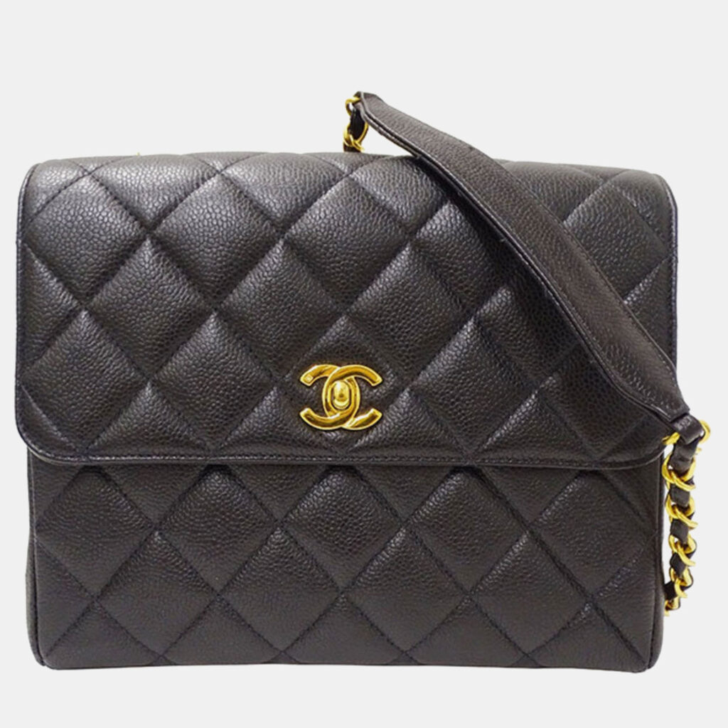 Chanel Bag Matelasse Caviar Skin Black Chain Chanel Bag Matelasse Caviar Skin Black Chain