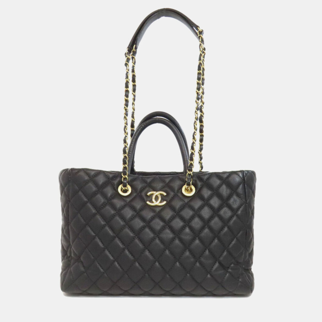 Chanel Matelasse Chain Shoulder Tote Bag Grained Calfskin Chanel Matelasse Chain Shoulder Tote Bag Grained Calfskin