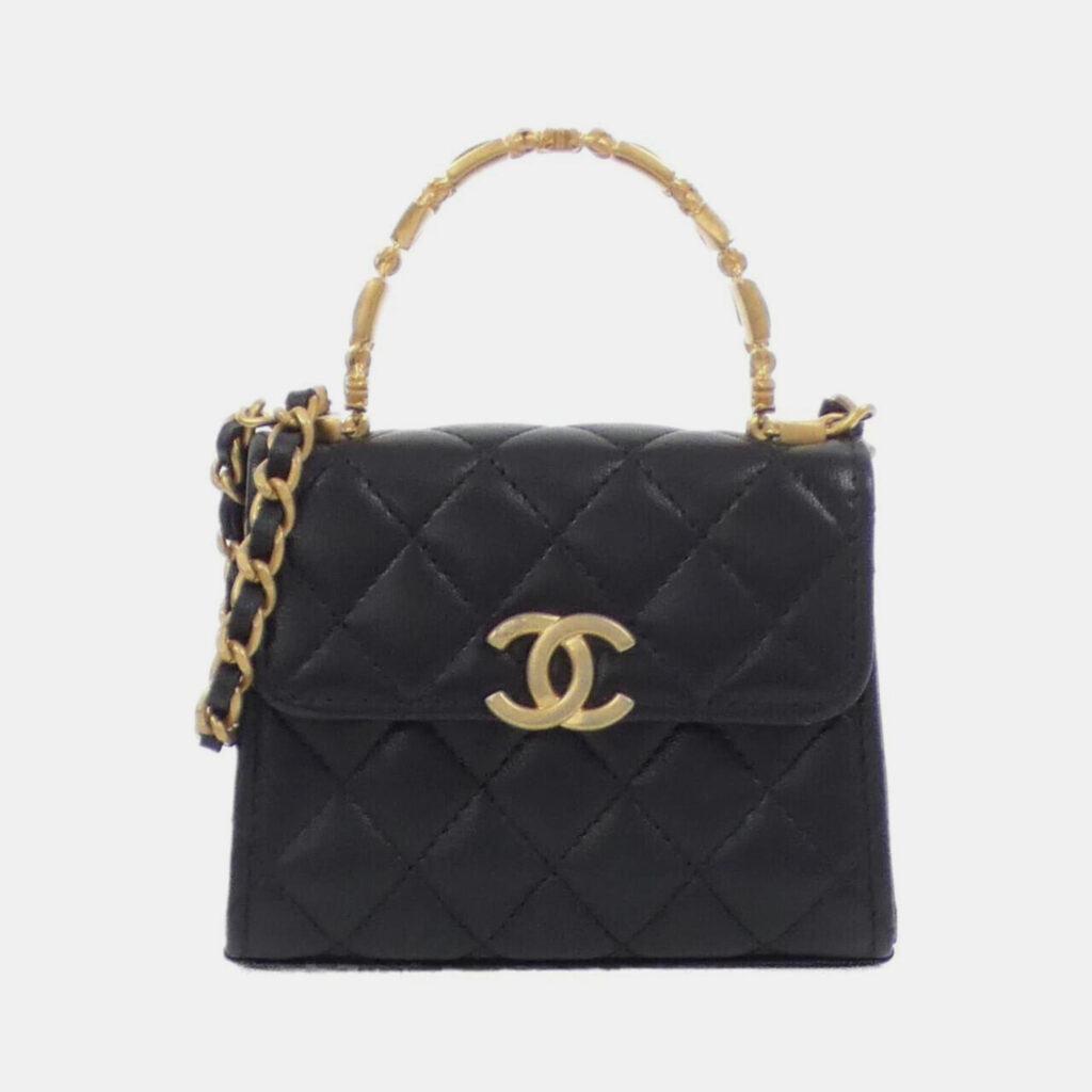 Chanel Leather Chain Clutch Chanel Leather Chain Clutch