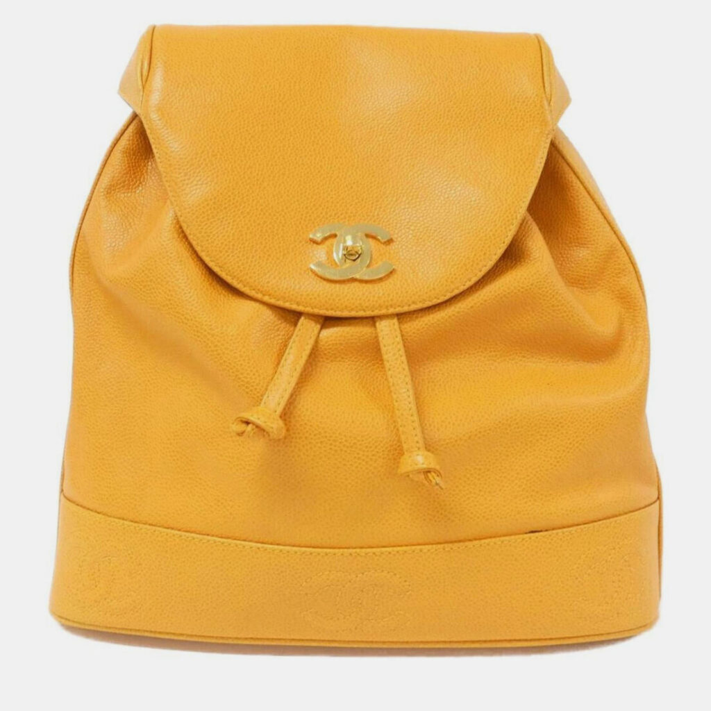 Chanel Leather Orange Backpack Chanel Leather Orange Backpack