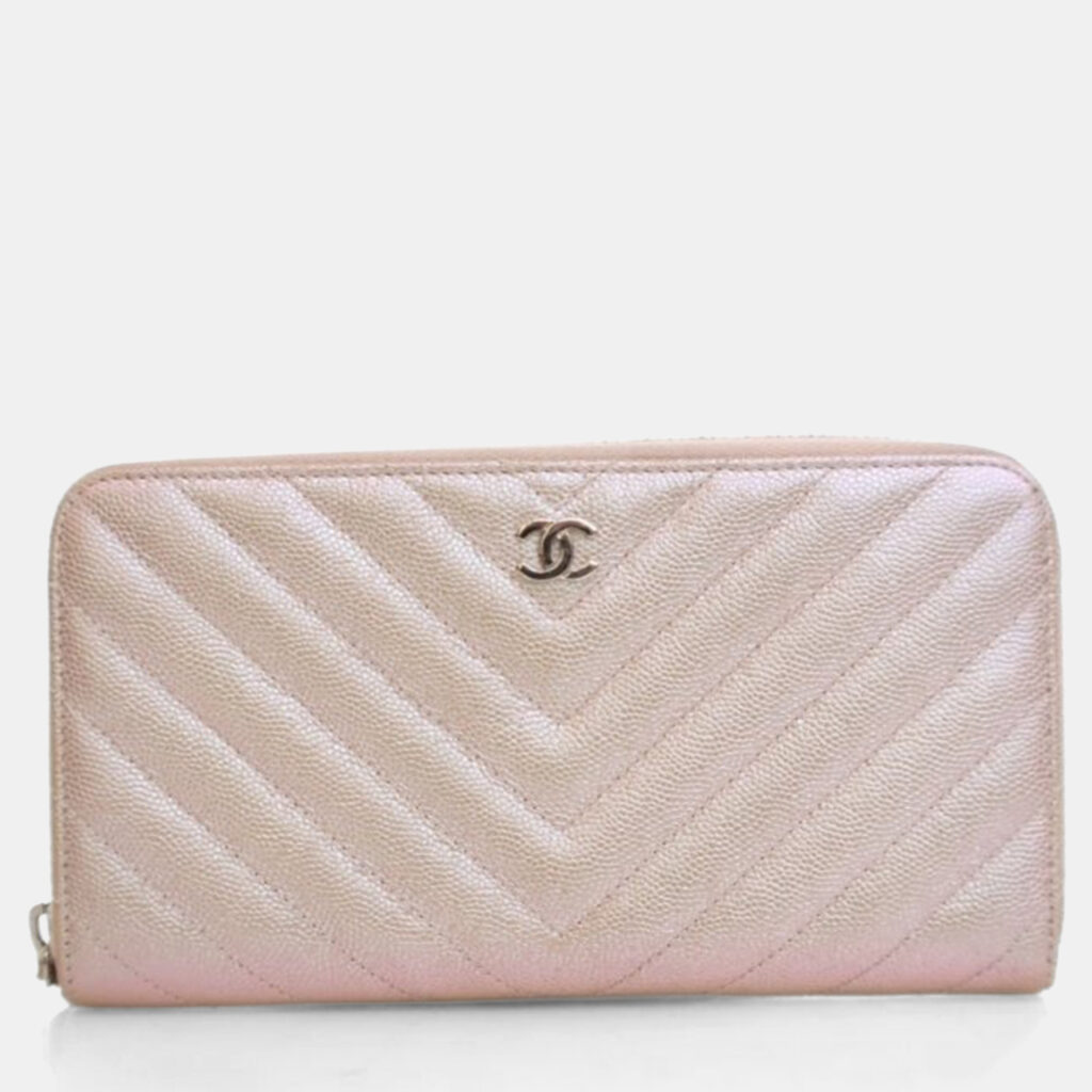 Chanel Caviar CC Long Zip Wallet