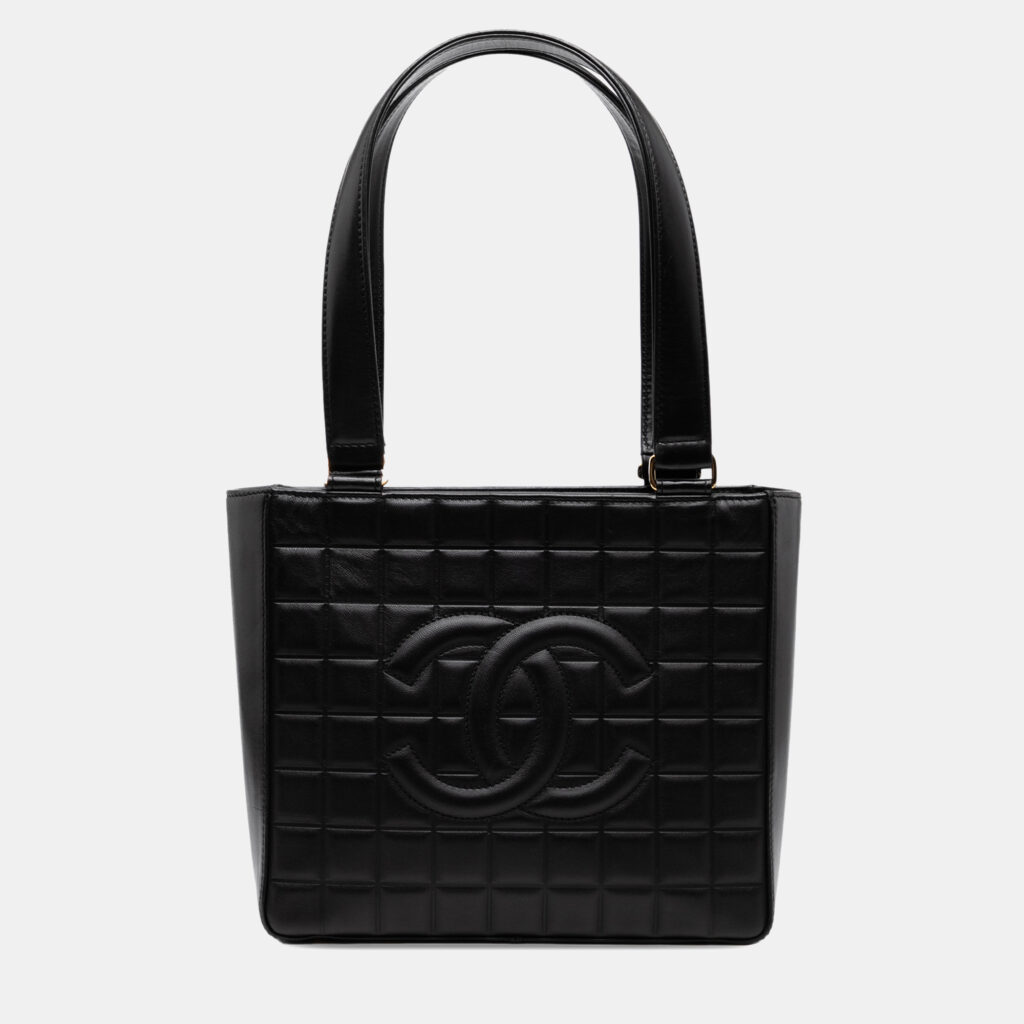 Chanel Black Chocolate Bar Lambskin Shoulder Bag Chanel Black Chocolate Bar Lambskin Shoulder Bag