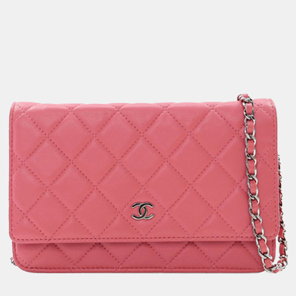 Chanel Pink Classic Lambskin Wallet on Chain Chanel Pink Classic Lambskin Wallet on Chain
